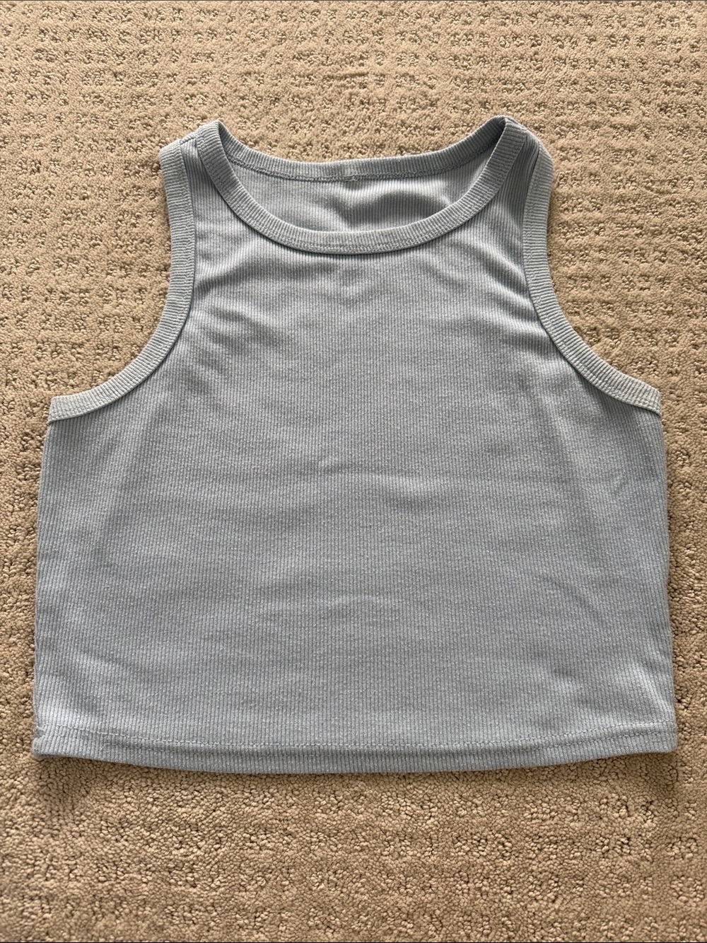 Amazon cotton blend pale blue tank - size small